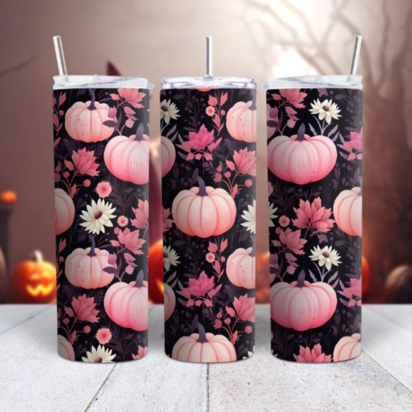 Pink Pumpkin Tumbler