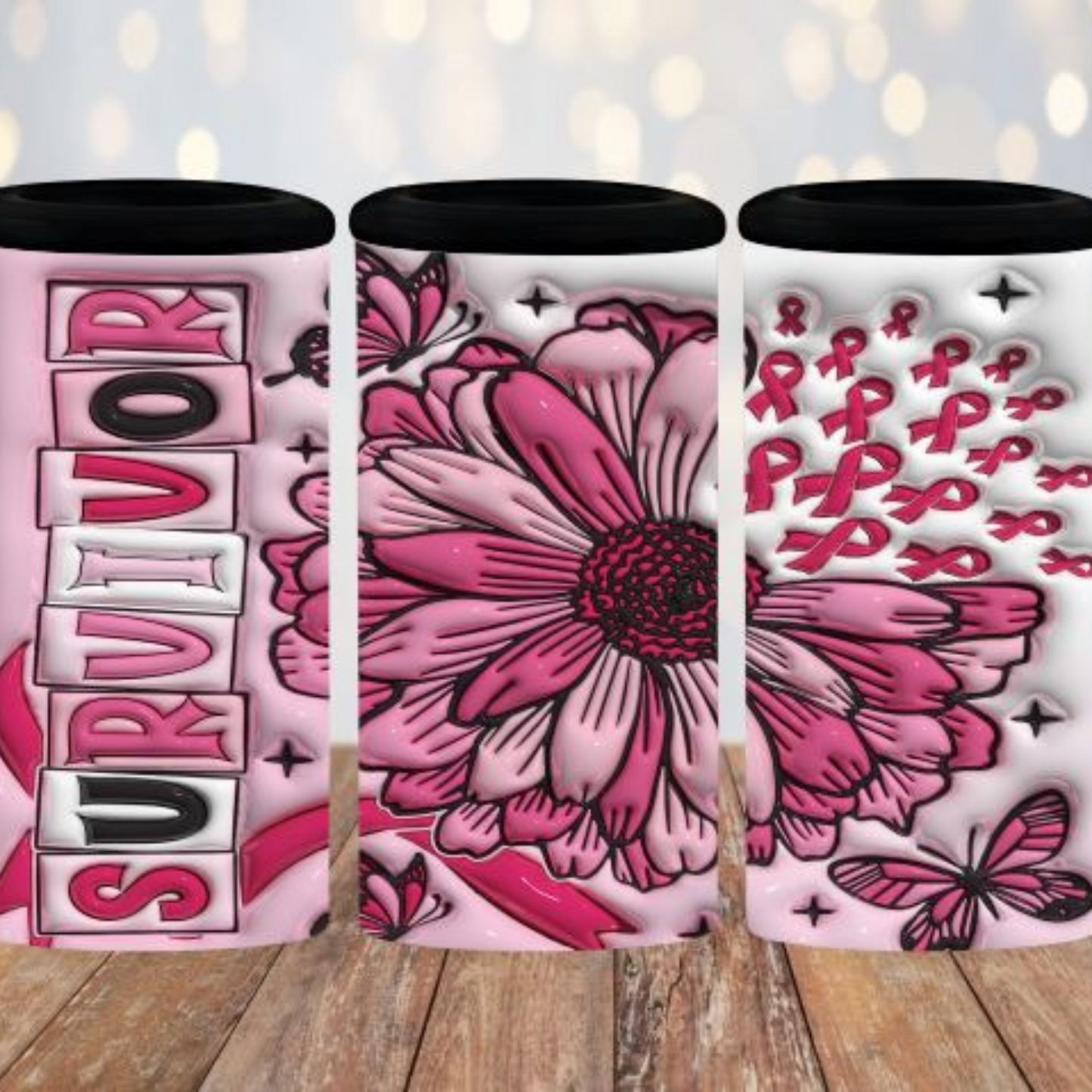 3D Breast Cancer Survivor 20oz Tumbler