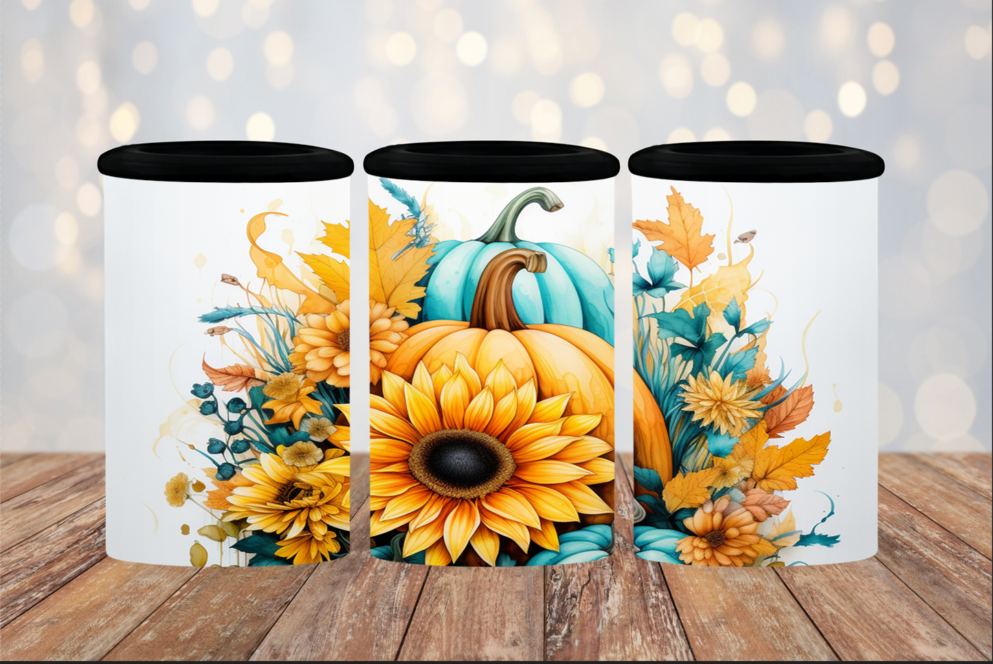 Blue & Teal Pumpkin Tumbler