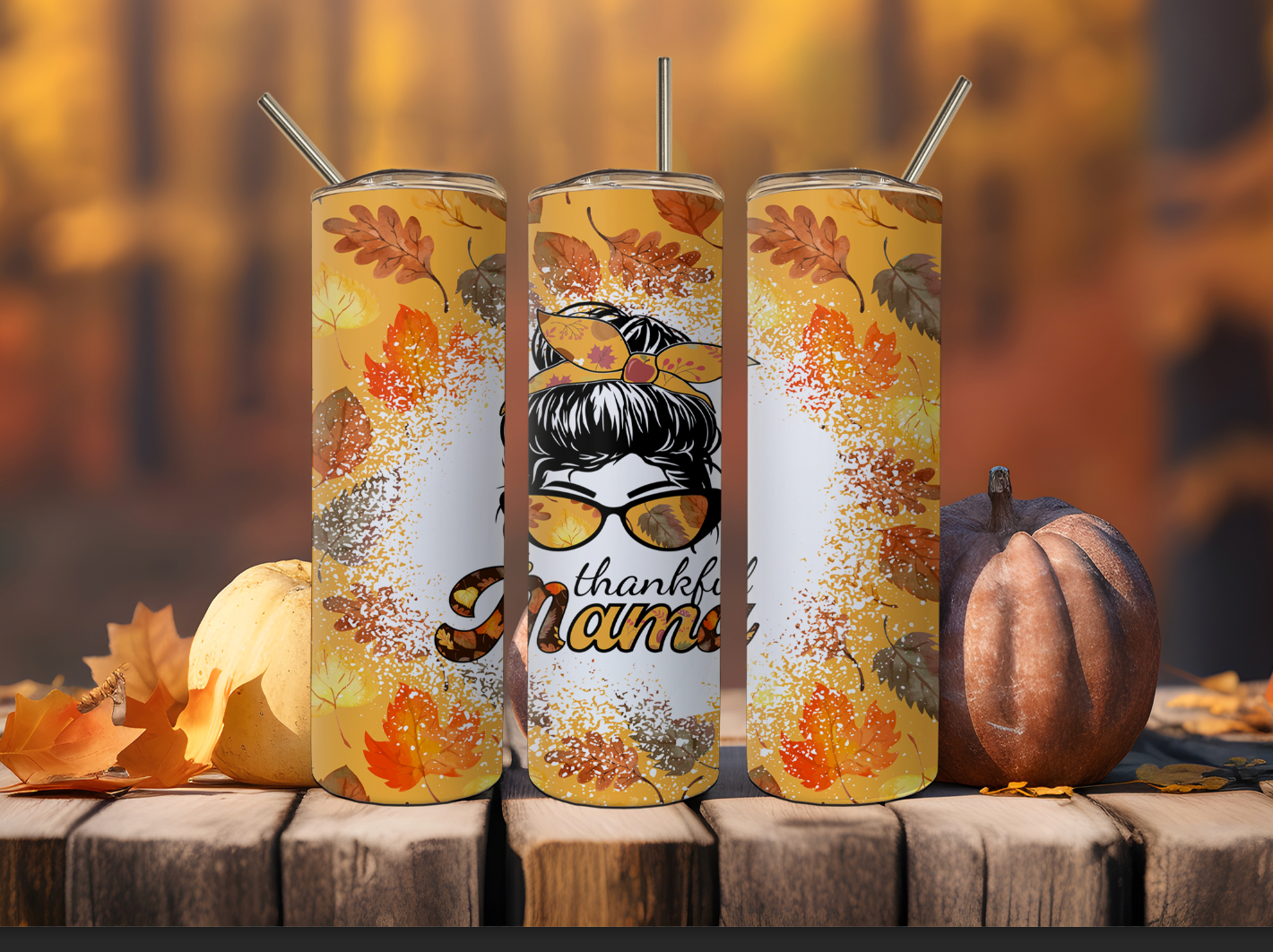 Thankful Mama - Mom Bun 20oz Tumbler