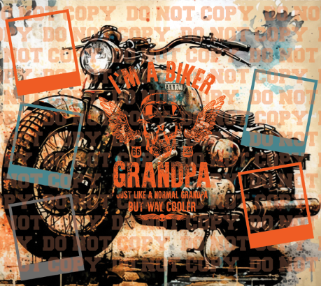 Grandpa Motorcycle Photo Collage 20oz - Download Only