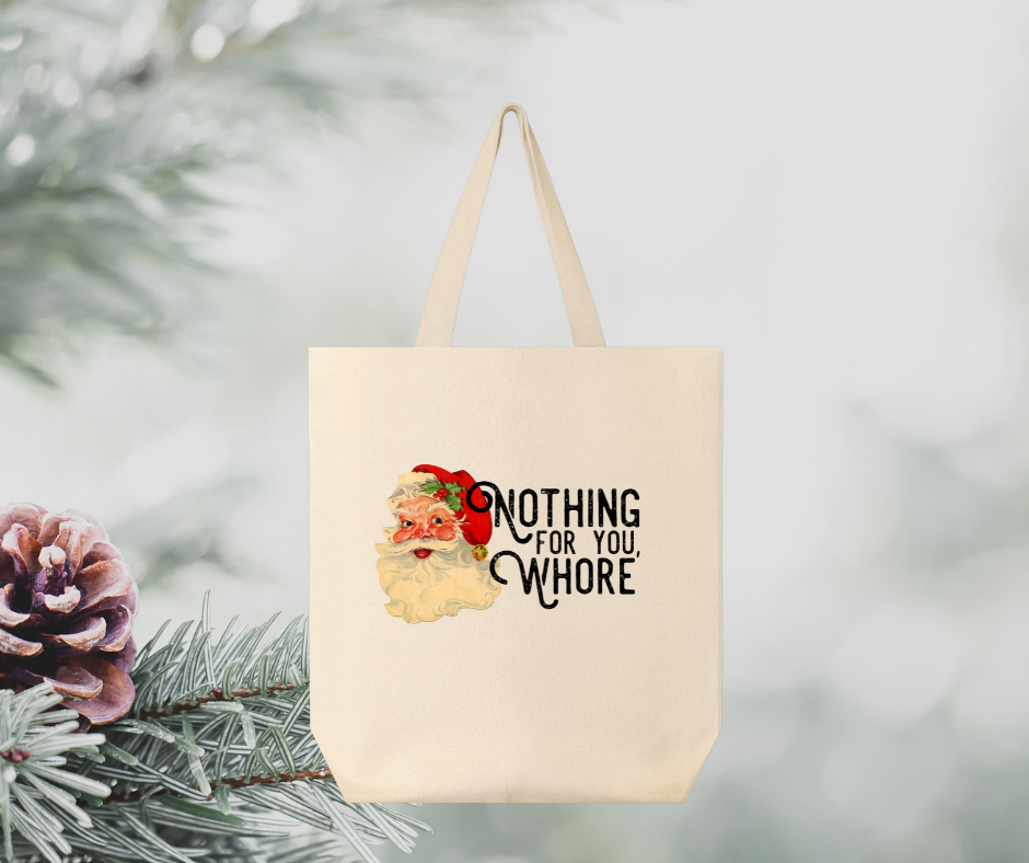 Vintage Santa Canvas Tote Bag