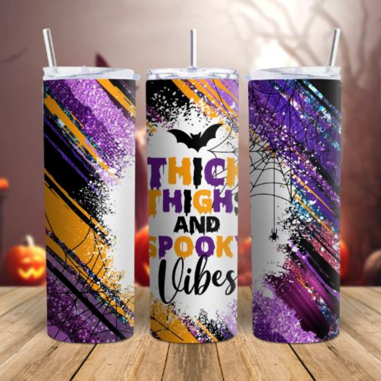 Thick Thighs & Spooky Vibes Tumbler