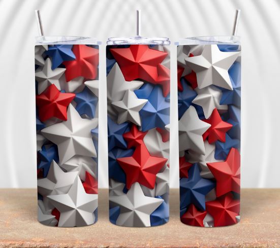 3D Stars Tumbler