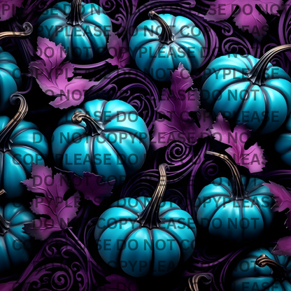 3D Teal Pumpkin