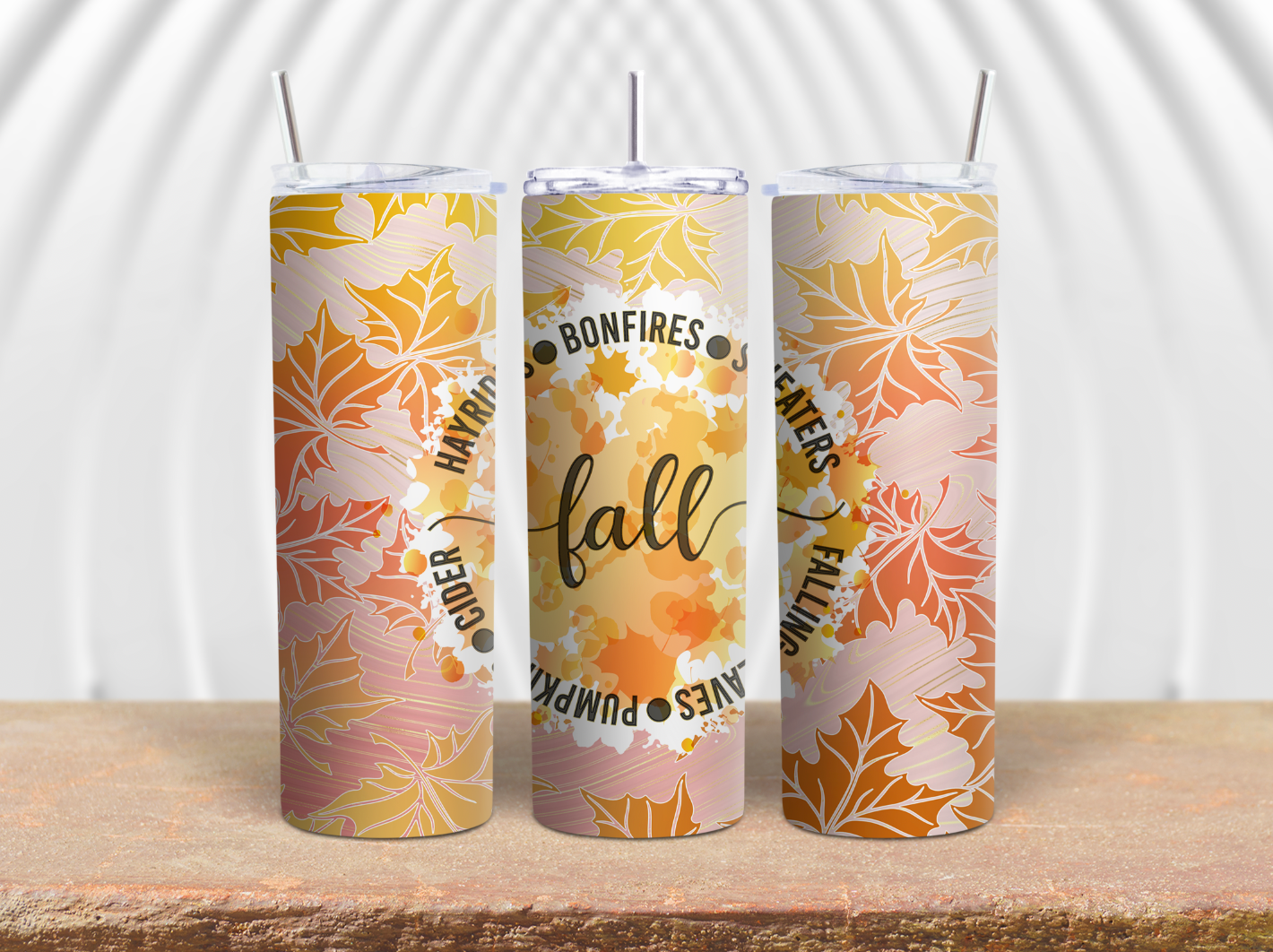 Flannels Pumpkins Bonfires Cider 20oz Tumbler