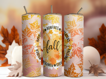 Flannels Pumpkins Bonfires Cider 20oz Tumbler