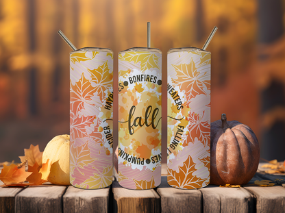 Flannels Pumpkins Bonfires Cider 20oz Tumbler