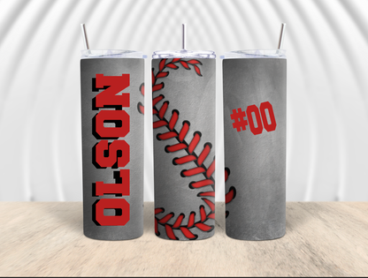 Personalized Baseball Sport 20oz Tumbler